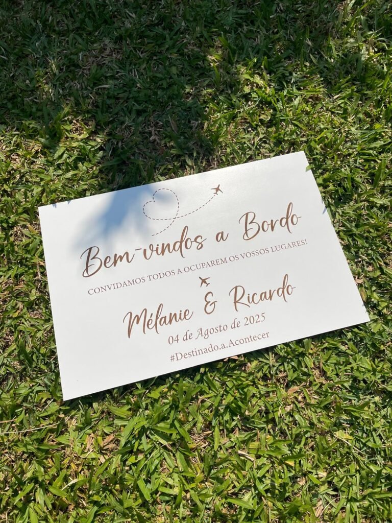 placa boas vindas